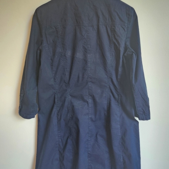 Mango button front dress-blue-size M - Picture 3 of 4